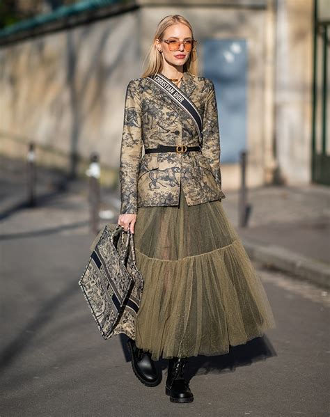 colorfully striped outfit by dior